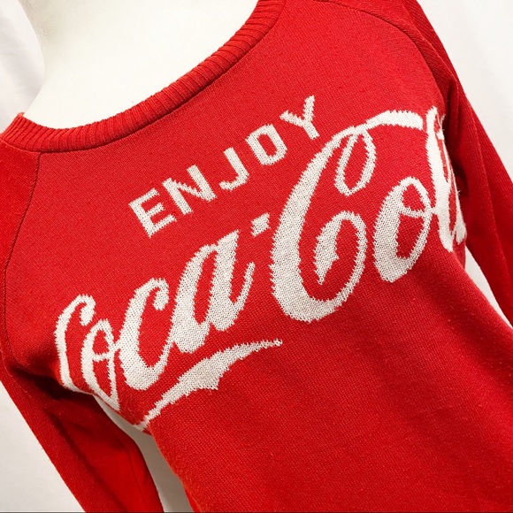 •SOLD• Red Coca Cola Crew Neck Sweater - Picture 3 of 6